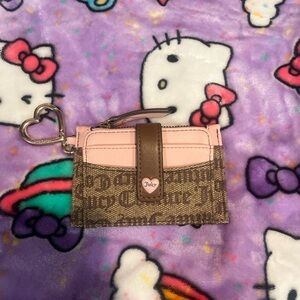 Juicy Couture Pink and Brown Card Wallet